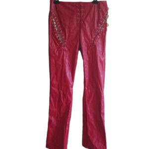 Lace up red pants. Unknown source.  Size large.Good used condition, no flaws